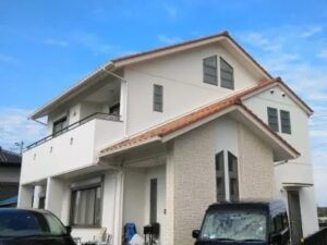 犬山市　ナチュラル系　かわいい南欧風住宅　外壁塗装施工例