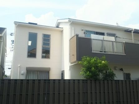 名古屋市緑区　シックなツートンカラー　洋風住宅外壁塗装　施工例の写真