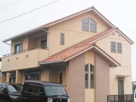 犬山市 ナチュラル系 かわいい南欧風住宅 外壁塗装施工例 イメージ