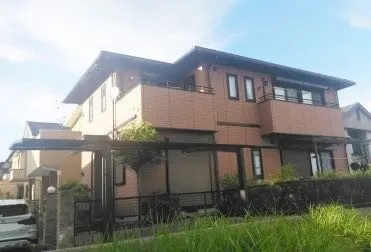 尾張旭市 クボタハウス 外壁塗装ダブルトーン 施工例