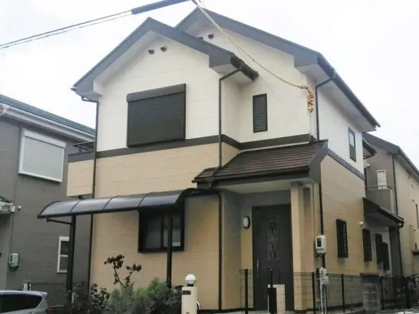 大府市　ナチュラルモダン住宅　屋根・外壁塗装　施工例