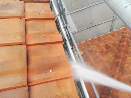 犬山市 ナチュラル系 かわいい南欧風住宅 外壁塗装 施工例 高圧洗浄 イメージ