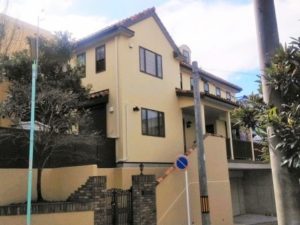 名古屋市東区　エレガントな洋風住宅　外壁塗装　施工例