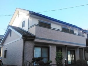 一宮市　ナチュラル洋風住宅　多彩仕上げ　外壁塗装　施工例