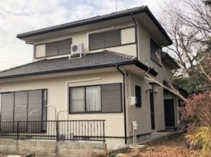 東郷町　多彩仕上げ　シックな和風住宅　外壁塗装　施工例