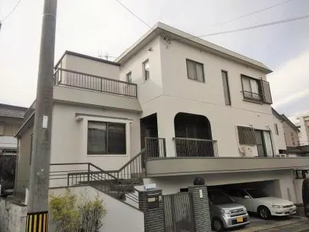 名古屋市天白区 ライトグレー系 RC住宅外壁塗装 施工例