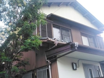 大府市 落ち着いた茶色系 和風住宅外壁塗装 施工前 イメージ