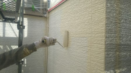 清須市 洋風アーバンモダン住宅 外壁塗装 施工例 外壁上塗り イメージ