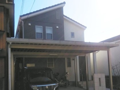 清須市　洋風アーバンモダン住宅　外壁塗装　施工例の写真