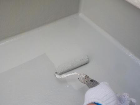 阿久比 かわいいオレンジ系洋風住宅 外壁塗装 施工例 ベランダ防水塗装 イメージ