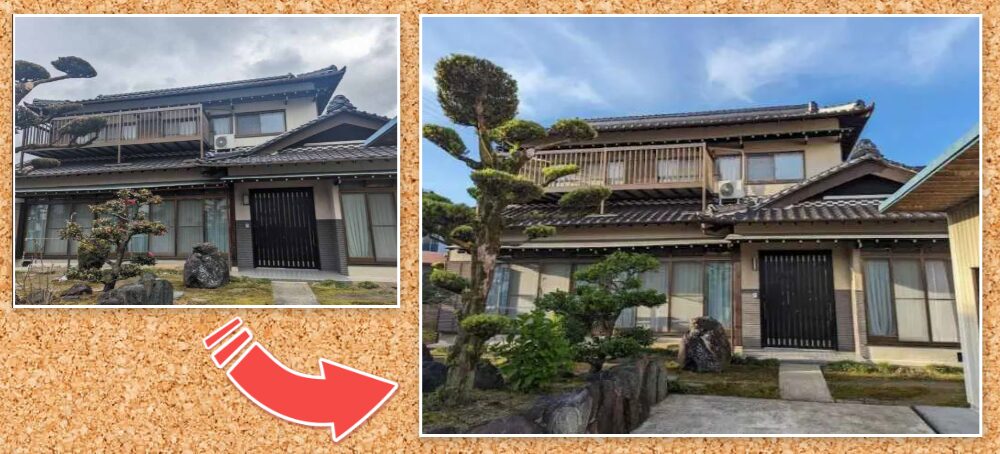 和風 和モダン住宅 外壁塗装色 上品なベージュ系 施工例 イメージ
