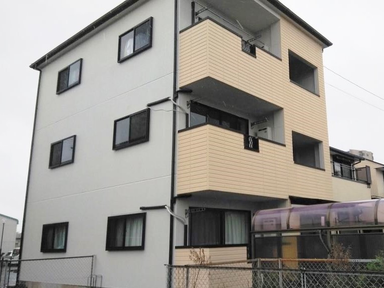 弥富市 シンプルモダン 賃貸アパート外壁塗装 施工例