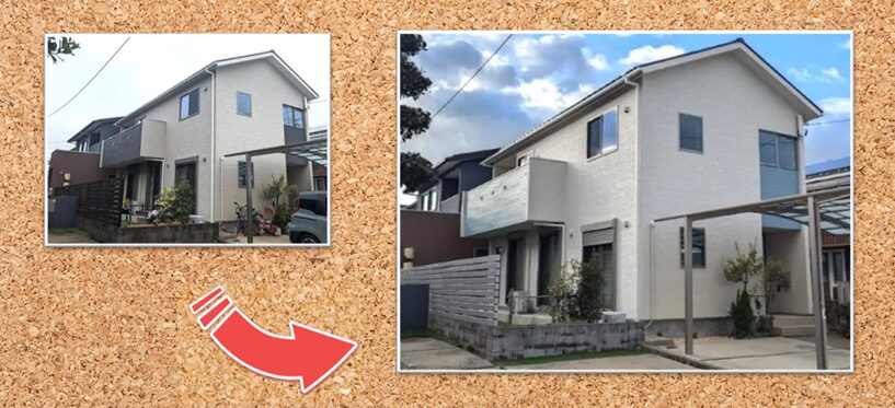 おしゃれな北欧風住宅 外壁塗装色 施工例 イメージ