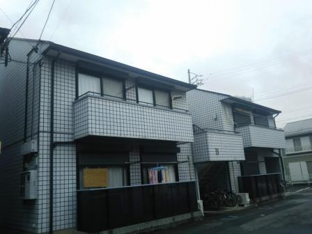 弥富市 ベージュ系 賃貸アパート外壁塗装 施工例 塗装前 イメージ