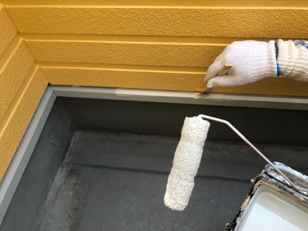 稲沢市 ダイワハウス イエロー系 外壁塗装 施工例 水切り巾木 イメージ
