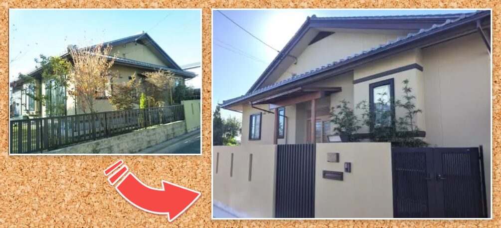 和風 和モダン住宅 外壁塗装色 一条工務店 上品な和風住宅 イメージ