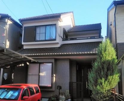 名古屋市西区　住宅　ダブルトーン外壁塗装　施工例の写真