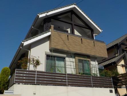 名古屋市守山区 洋風モダン住宅 外壁サイディング塗装 施工例 イメージ