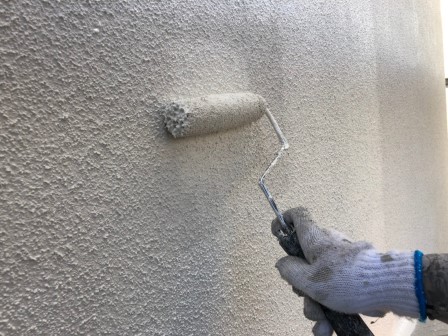 東海市 スタイリッシュモダン住宅 外壁塗装 施工例 外壁上塗り イメージ