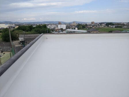 春日井　屋上　塩ビシート防水工事　施工例