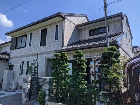 一宮市　セキスイハウス　ダブルトーン外壁塗装　施工例の写真