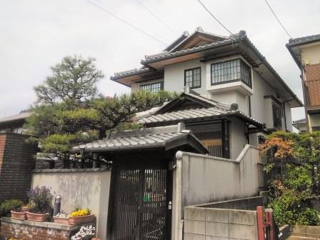 天白区 上品なベージュ系 和風住宅 外壁塗装 施工前 イメージ