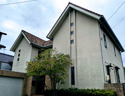 名古屋市西区 ウッドフレンズ モルタル外壁塗装 施工前 イメージ