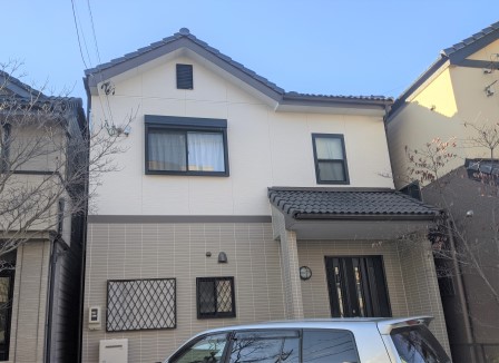 名古屋市守山区　外壁塗装ダブルトーン仕上げ　施工例の写真