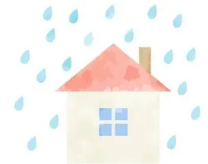 外壁塗装の手抜き12.　雨が降っている悪天候でも作業をする　イメージ