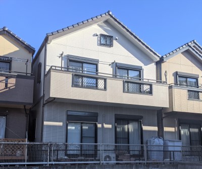 守山区 外壁塗装ダブルトーン仕上げ 施工例 完成 イメージ