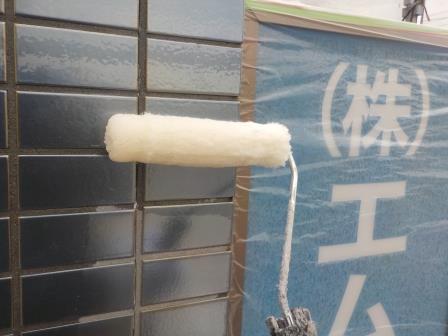 江南市 会社事務所 外壁修繕塗装 施工例 タイル外壁塗装上塗り イメージ