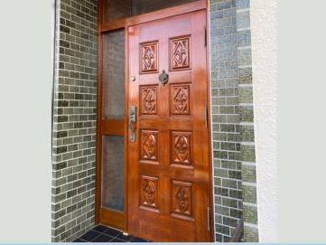 名古屋市天白区　木製　玄関ドア　外壁塗装　施工例の写真