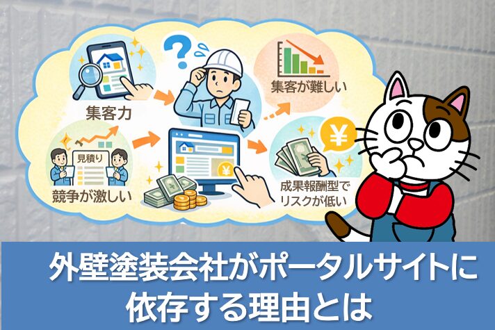 外壁塗装会社がポータルサイトに依存する理由とは イメージ