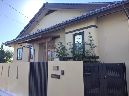津島市　一条工務店　上品な和風住宅　外壁塗装施工例の写真