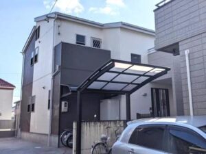 名古屋市名東区　アーバンモダン住宅　外壁塗装　施工例