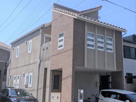 中村区 ナチュラルテイスト洋風住宅 外壁塗装 施工例 塗装前 イメージ