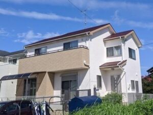 海津市　一建設　ナチュラルテイスト洋風住宅　外壁塗装施工例　