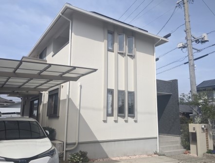 半田市 シンプルモダン住宅 外壁塗装 施工例 完成 イメージ
