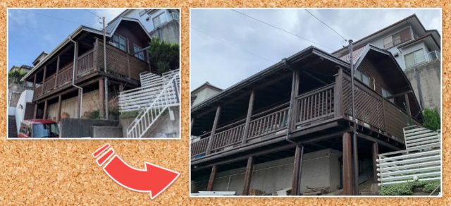名古屋市天白区　カナディアンログハウス　外壁塗装　施工例　イメージ