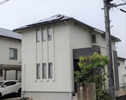 半田市 シンプルモダン住宅 外壁塗装 施工例 塗装前 イメージ