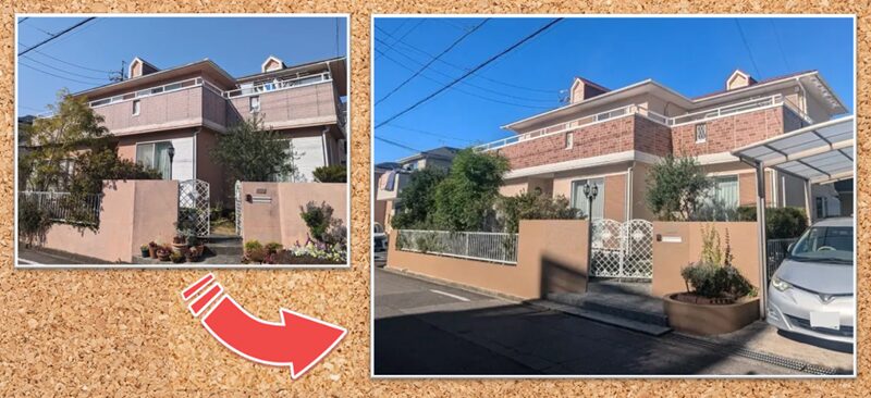 刈谷市　洋風住宅　外壁塗装多彩仕上げ　デザイン塗装　施工例　イメージ