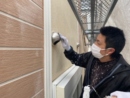 守山区 南欧風住宅 外壁塗装 施工例 ベントキャップ塗装前 イメージ