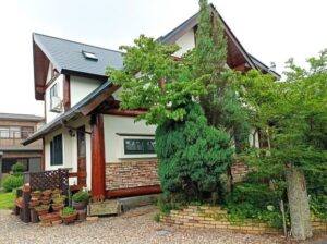 半田市　おしゃれなログハウス　外壁塗装　施工例