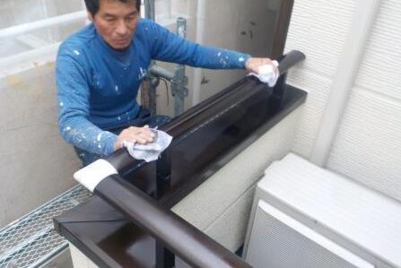 南区 外壁塗装後 清掃作業 イメージ
