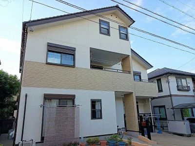 瀬戸市　外壁サイディング塗装　ダブルトーン仕上げ　施工例の写真