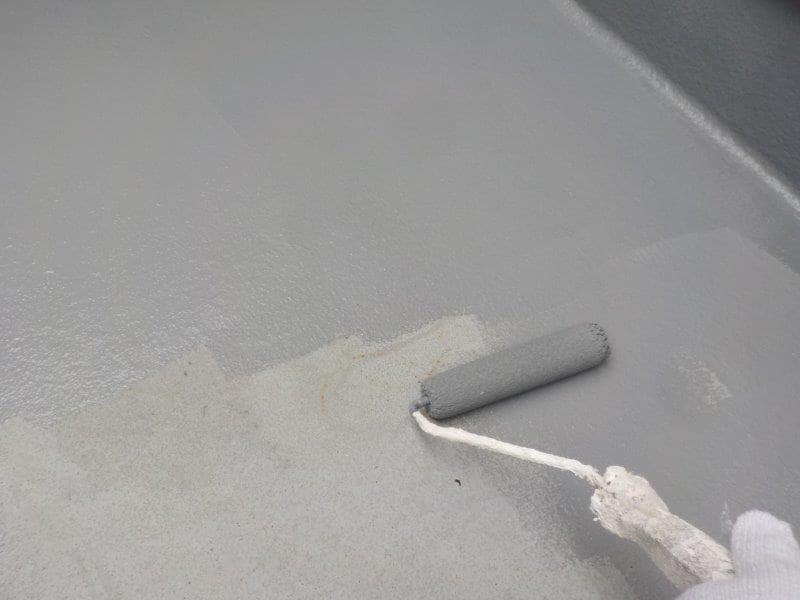 名古屋市西区 南欧風住宅 外壁塗装 施工例 ベランダFRP防水 イメージ