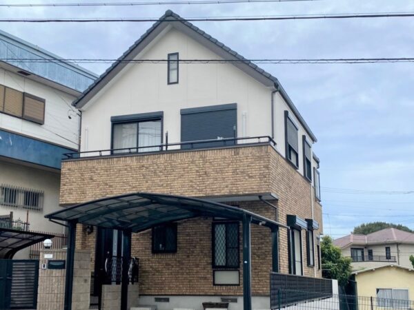 名古屋市守山区　ナチュラルモダン住宅　外壁塗装　施工例の写真