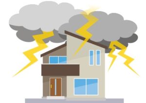 火災保険で外壁塗装が適用される具体的なケース 落雷 イメージ
