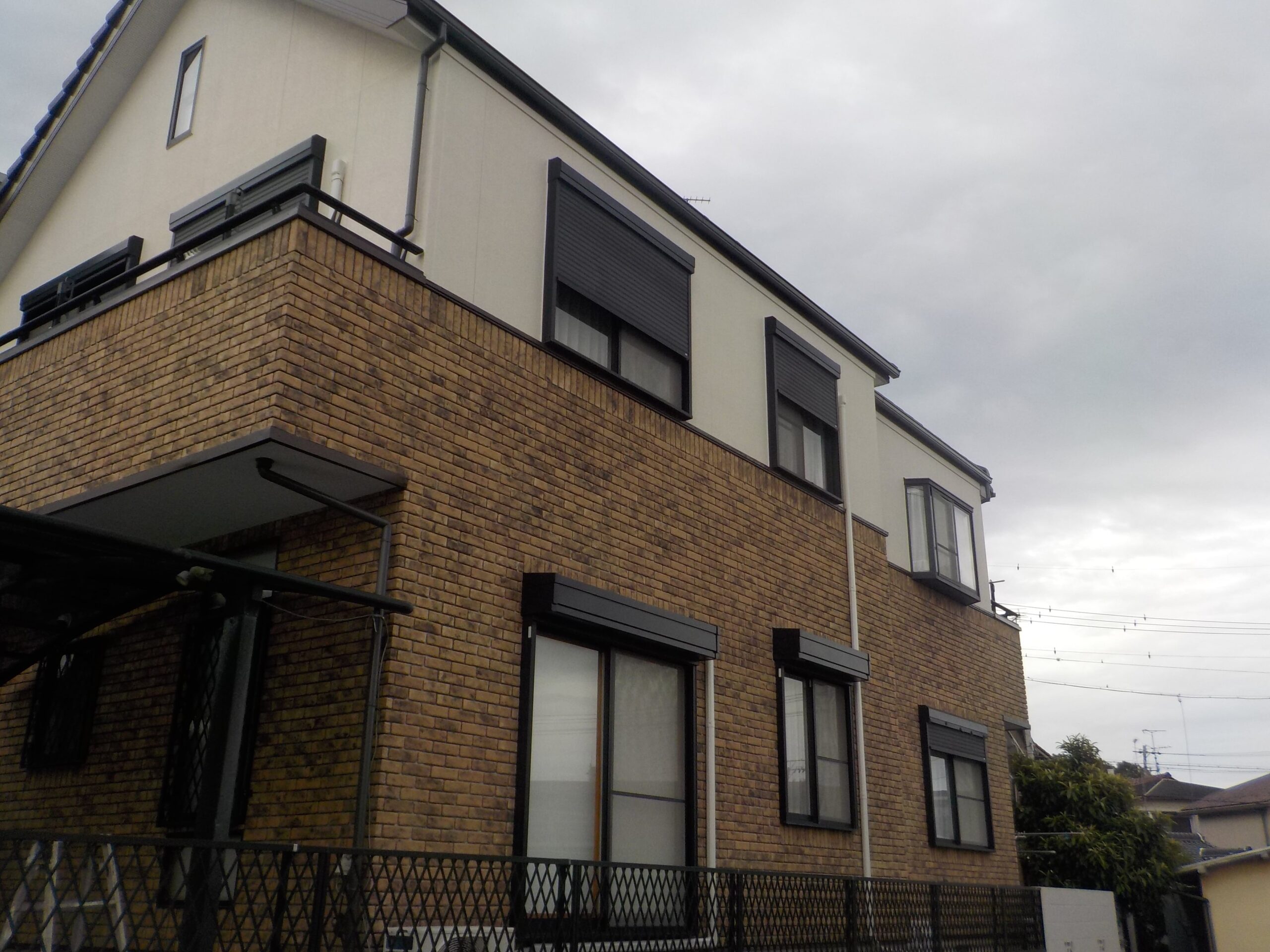 守山区 ナチュラルモダン住宅 外壁塗装 施工前 イメージ