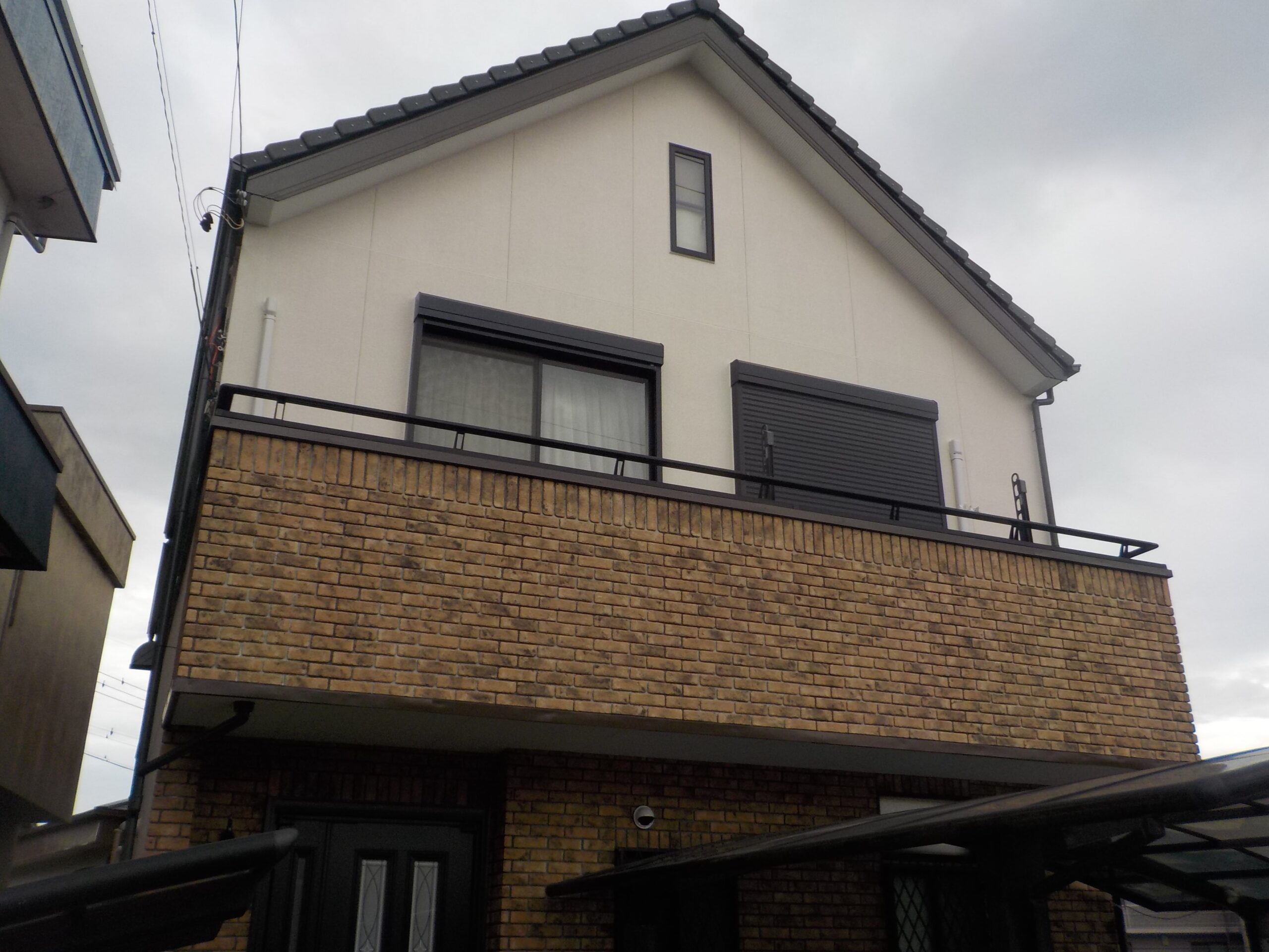 守山区 ナチュラルモダン住宅 外壁塗装 施工前 イメージ